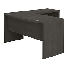 Bush Business Furniture Echo 60W L Shaped Bow Front Desk, Charcoal Maple (ECH025CM)