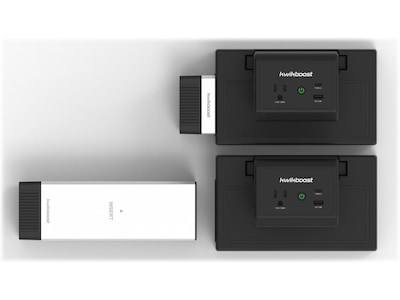 Luxor KwikBoost EdgePower A/C & USB Clamp-On Universal Desktop Charging Station, Black (KBEP-CGR)