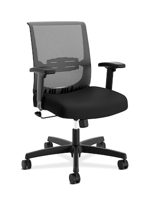HON Convergence Mesh Back Fabric Task Chair, Black (HONCMS1AACCF10)
