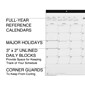 2024 Staples 22" x 17" Desk Pad Calendar, Unlined, Black/White (ST58448-24)