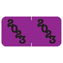 Medical Arts Press Jeter Large Compatible 4-Digit Year Labels; 2023, Purple, 500/Roll (3377223)