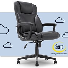 Serta Bonded Leather Executive Chair, Black (CHR200097)