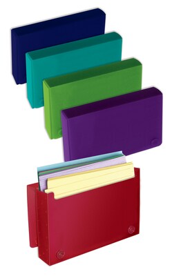 Better Office Products Index Card Case, 3 x 5, 24 Pack, Assorted Colors (51484-24PK)