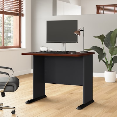 Bush Business Furniture Cubix 36W Desk, Hansen Cherry/Galaxy (WC90436A)