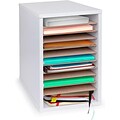 AdirOffice 500 Series 11-Compartment Literature Organizers, 10.75 x 11.75, White (500-11-WHI-2PK)