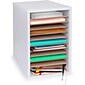 AdirOffice 500 Series 11-Compartment Literature Organizers, 10.75" x 11.75", White (500-11-WHI-2PK)