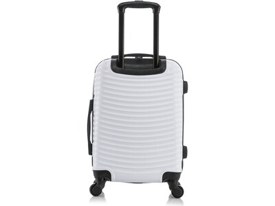 DUKAP Adly 21.45" Hardside Suitcase, 4-Wheeled Spinner, White (DKADL00S-WHI)