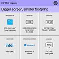 HP 17-cn2283st 17.3 Laptop, Intel Core i3-1215U, 8GB Memory, 512GB SSD, Windows 11 Home (8Q3J6UA)