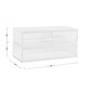Martha Stewart Brody Plastic Storage Organizer Bin with White Engineered Wood Lid, Clear, 3/Set (BEPB3316WD3CLWH)