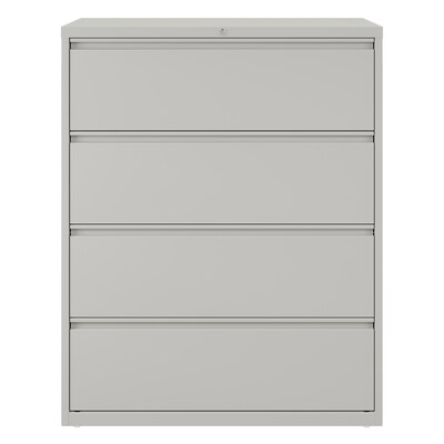 Quill Brand® 4-Drawer Lateral File Cabinet, Locking, Letter/Legal, Gray, 42W (20301D)