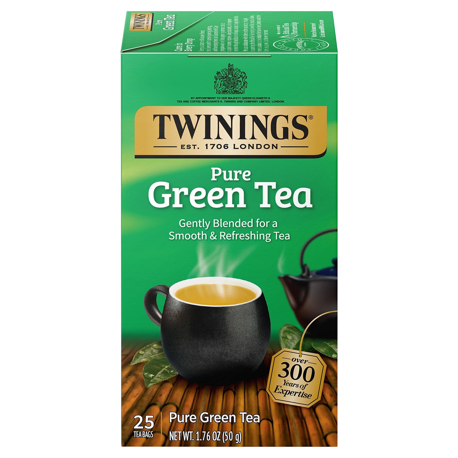 Twinings Green Tea Bags, 25/Box (TNA51732)