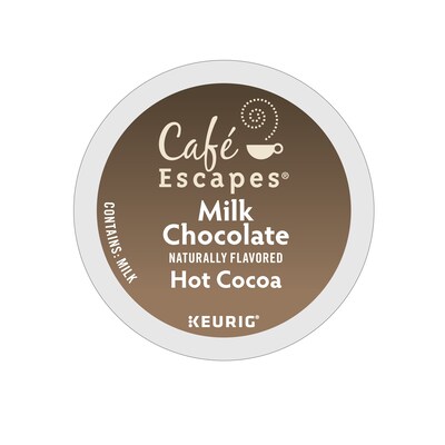 Cafe Escapes Milk Chocolate Hot Cocoa, Keurig® K-Cup® Pods, 96/Carton (68013)