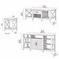 Bush Furniture Key West Manufactured Wood Console TV Stand, Screens up to 65", Pure White Oak (KWS025WT)
