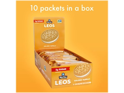 Rip Van Leos Golden Vanilla Sandwich Cookies, 1.69 oz., 10 Packs/Box (0016)