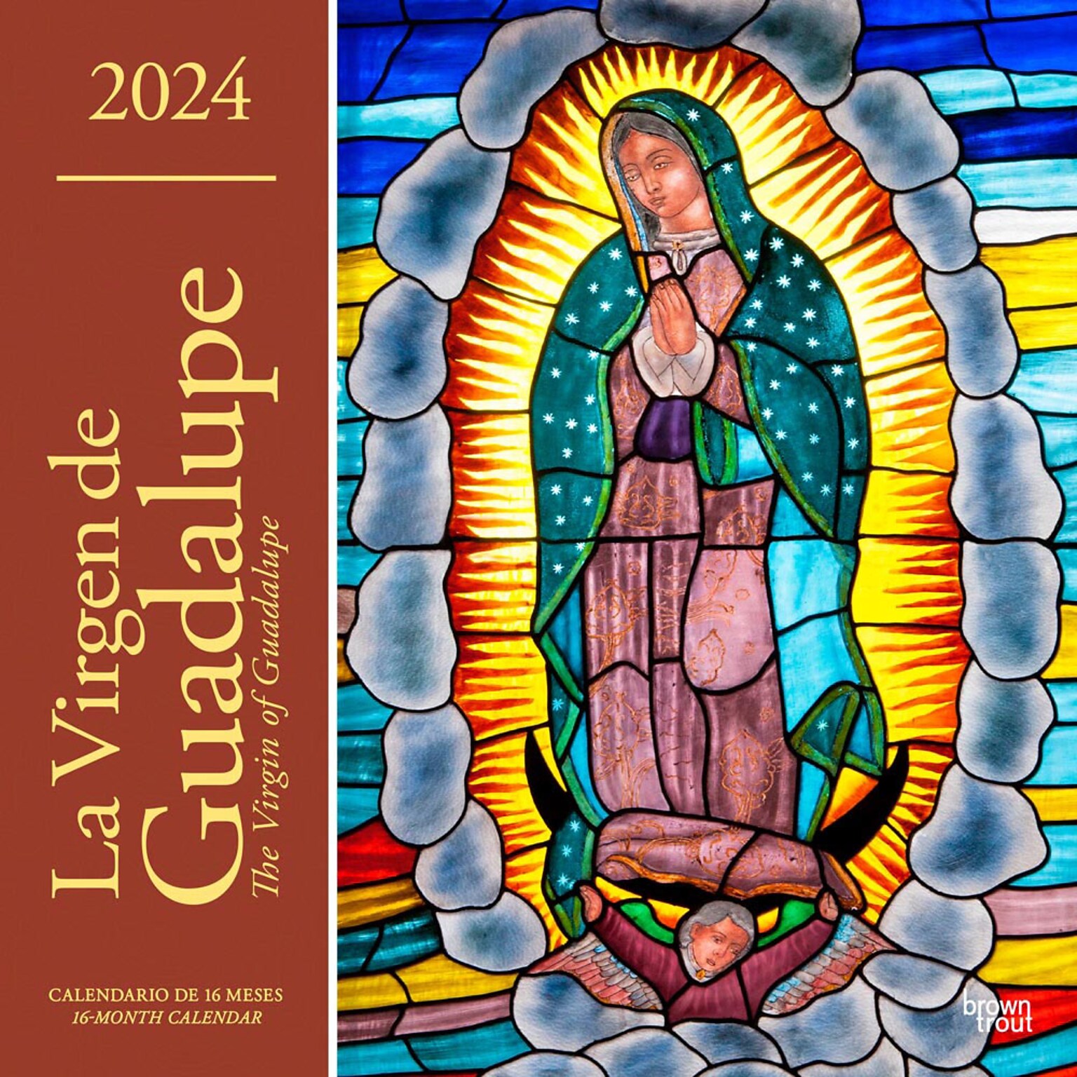2024 BrownTrout La Virgen de Guadalupe 12 x 24 Monthly Wall Calendar (9781975463496)
