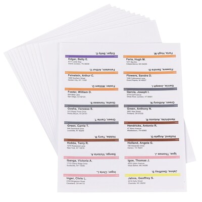 Smead Viewables Color-Coded Labels Refill Pack, White, 160/Pack (64915)