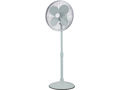 Good Housekeeping 16 Oscillating Pedestal Fan, 3-Speed, Silver/Green (92654-BW)