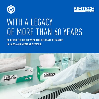 Kimtech Science Kimwipes Delicate Task Durable Fibers Wipers, White, 144/Box (34256)