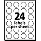 Avery® 5470 Round 3/4" Diameter Print & Write Color Coding Labels, Yellow Neon