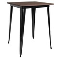 Flash Furniture Metal/Wood Restaurant Bar Table, 42H, Black (CH5104040M1BK)