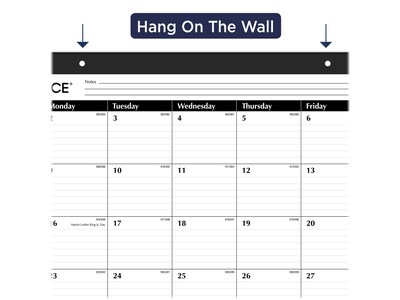2024 AT-A-GLANCE 21.75" x 17" Monthly Desk Pad Calendar, White/Black (SK24-00-24)