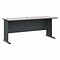Bush Business Furniture Cubix 72W Desk, Slate/White Spectrum (WC84872)