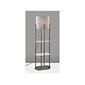 Adesso Norman 60.5" Brushed Steel Floor Lamp with Cylindrical Shade (1518-22)