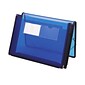 Smead Poly Wallet, 2-1/4" Expansion, Flap and Cord Closure, Letter Size, Blue (71953)