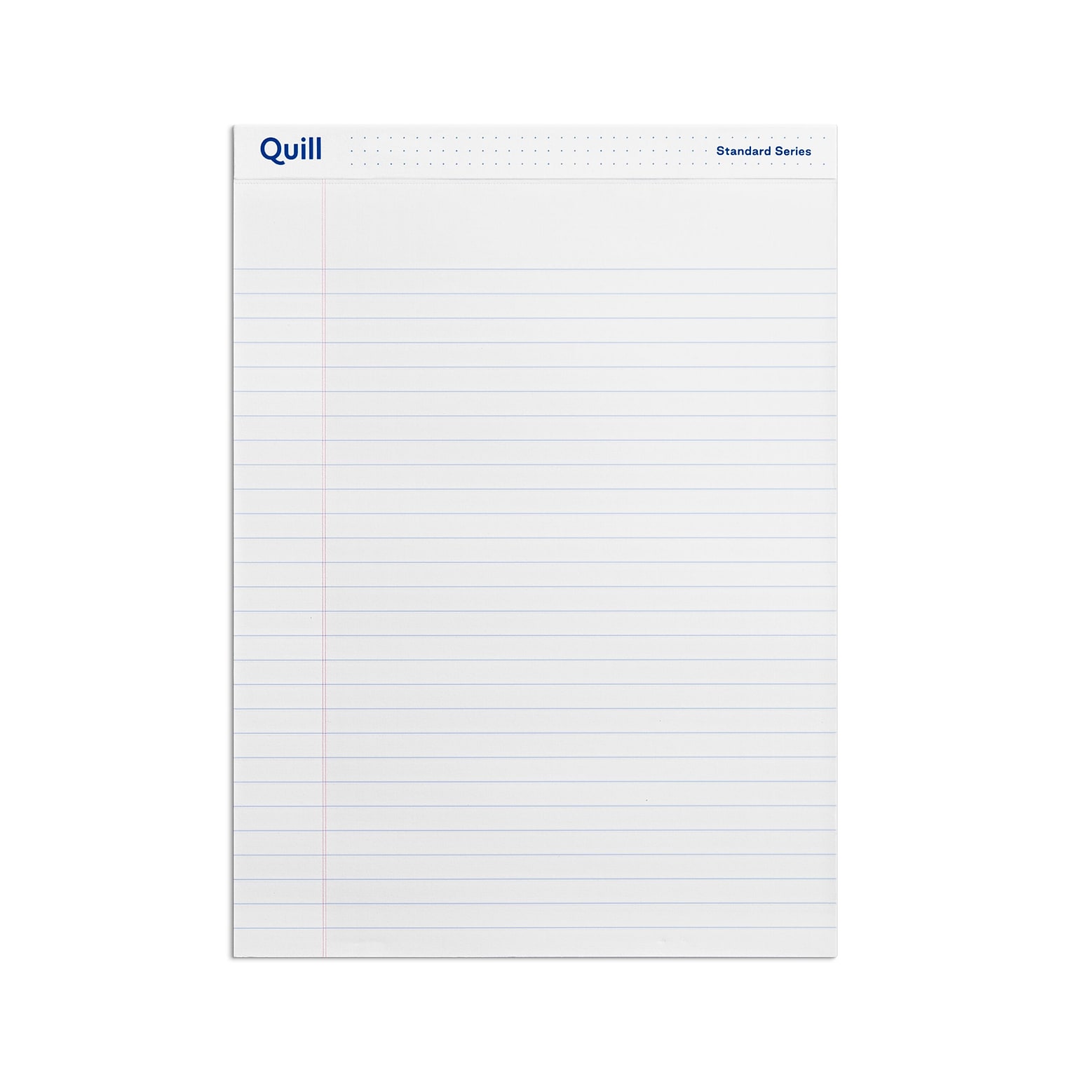 Quill Brand® Standard Series Legal Pad, 8-1/2 x 11, Wide Ruled, White, 50 Sheets/Pad, 12 Pads/Pack (742328)