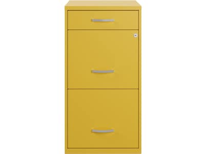 Space Solutions SOHO Organizer 3-Drawer Vertical File Cabinet, Letter Size, Lockable, Goldfinch (252