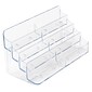 Deflecto 8-Compartment Business Card Desktop Holder, 400-Card Capacity, Clear (70801)