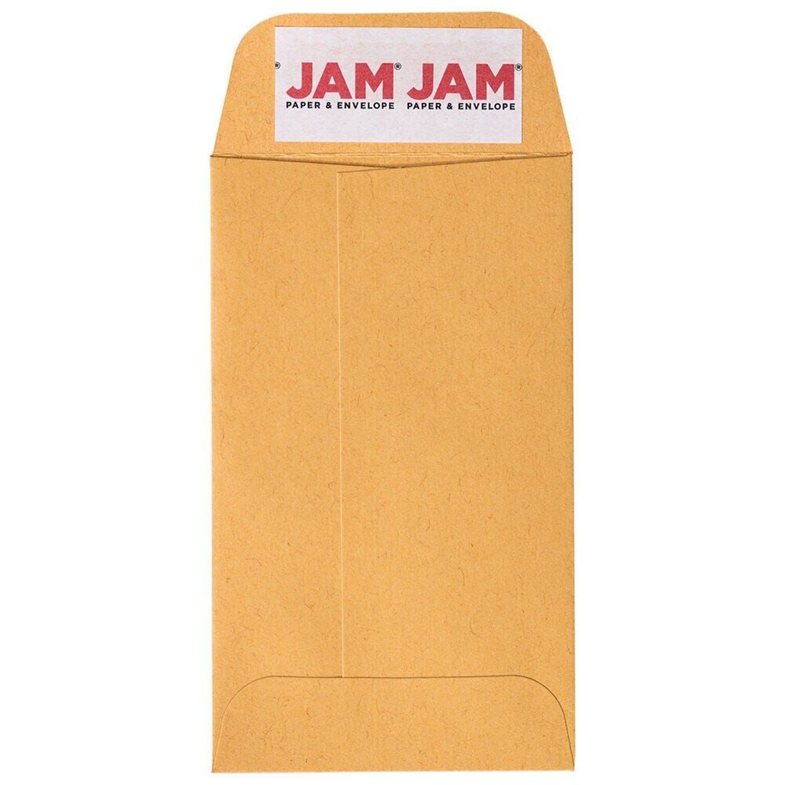 JAM Paper Peel & Seal Closure, Coin Envelopes, Brown Kraft Manila, 2.5 x 4.25, 100/Box (400238460D)