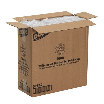 Dixie Large Plastic Lid, White, 1000/Carton (D9542)