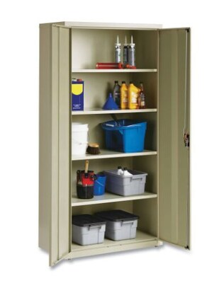 OIF 72"H Steel Storage Cabinet with 5 Shelves, Putty (CM7218PY)