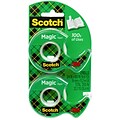 Scotch® Magic™ Invisible Tape with Dispenser, 3/4 x 16.67 yds., 2/Pack (122DM-2)