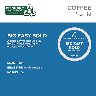 Emeril's Big Easy Bold Keurig® K-Cup® Pods, Dark Roast, 48 Count (373309)