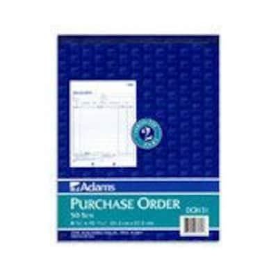 Adams 2-Part Carbonless Purchase Order, 8 3/8 x 11 7/16, 50 Sets/Book (DC8131)