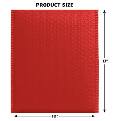 10" x 13" Bubble Mailer, Holiday Red, 25/pack (2021102)