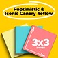 Post-it Notes, 3" x 3", Poptimistic Collection, 100 Sheet/Pad, 14 Pads/Pack (65414YWM)