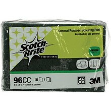 Scotch-Brite Green General Purpose Scouring Pad, 10/Pack (96CC)