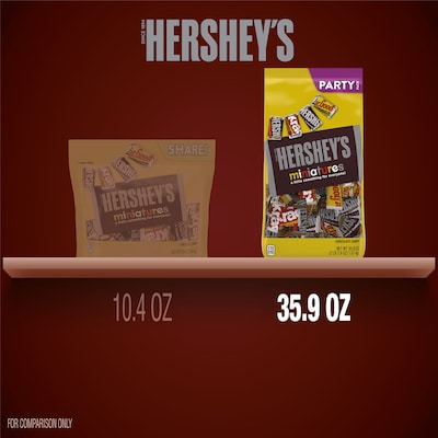 Hershey's Miniatures Assorted Chocolate Candy Party Pack, 35.9 oz (HEC21458)