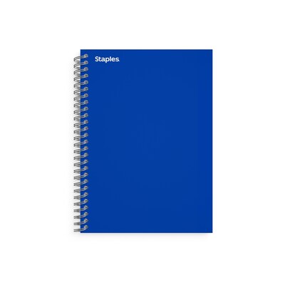 Staples Premium 1-Subject Notebook, 4.38 x 7, College Ruled, 80 Sheets, Blue (ST58348)