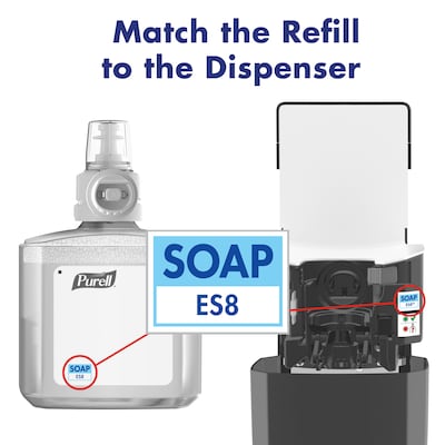 PURELL Foaming Hand Soap Refill for ES8 Dispenser, Light Scent, 2/Carton (7779-02)