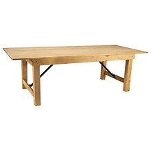 Flash Furniture HERCULES 96 Folding Farm Table, Light Natural (XAF96X40LN)