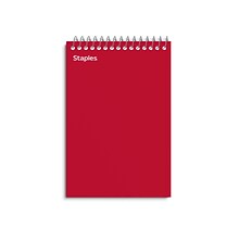 Staples® Memo Pads, 4 x 6, College Ruled, Assorted Colors, 50 Sheets/Pad, 5 Pads/Pack (TR11494)
