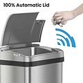 iTouchless Stainless Steel Bathroom Sensor Trash Can with AbsorbX Odor Control System and Fragrance,