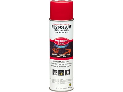 Rust-Oleum Industrial Choice Precision Line Inverted Marking Paint, Safety Red, 17 Oz., 12/Pack (203