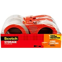 Scotch Moving & Storage Packing Tape with Dispenser, 1.88 x 38.2 yds., Clear, 4/Pack (3650S-4RD)