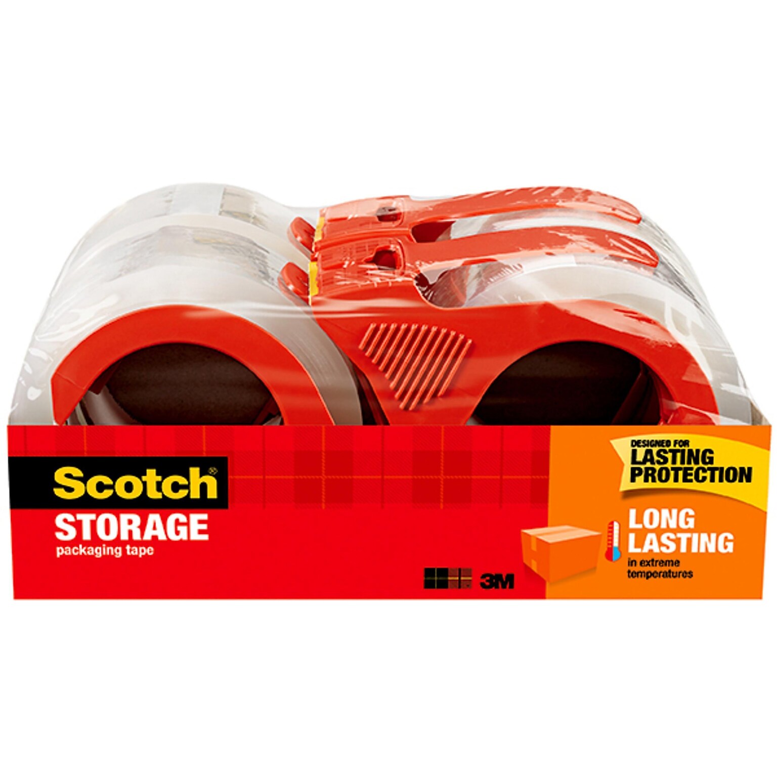 Scotch Moving & Storage Packing Tape with Dispenser, 1.88 x 38.2 yds., Clear, 4/Pack (3650S-4RD)