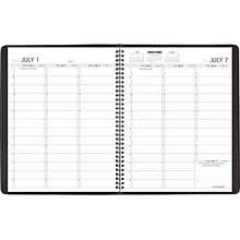 2024-2025 AT-A-GLANCE 7 x 8.75 Academic Weekly Appointment Book, Faux Leather Cover, Black (70-958